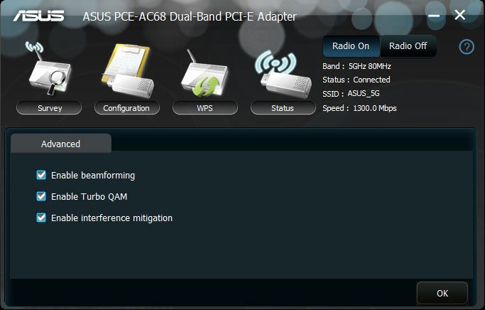 asus pce ac68 utility keeps re initializing