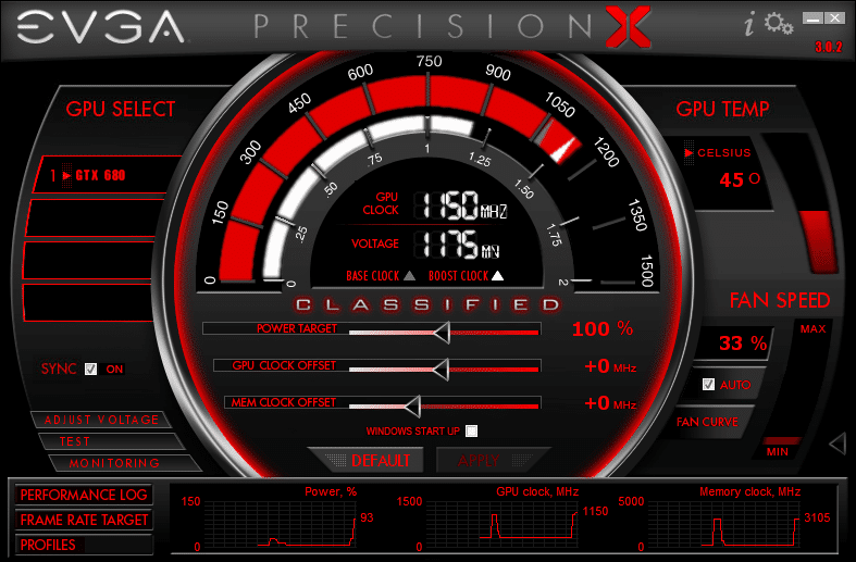 evga precision x test grayed out