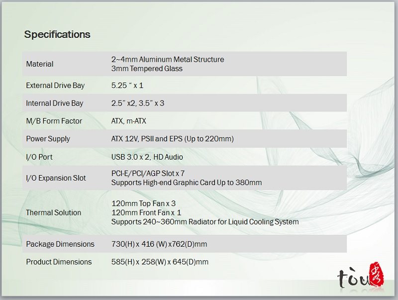 tou specification