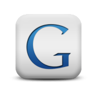 118003 matte blue and white square icon social media logos google g logo