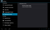 Android ICS Factory Reset