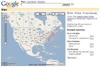 google maps interfaz 2005