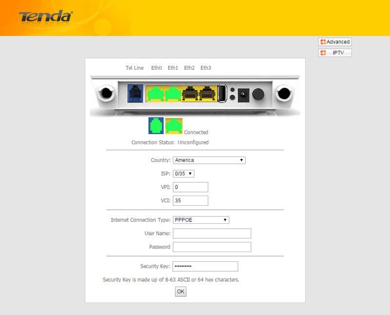 Роутер adsl2 tenda d301 настройка ростелеком