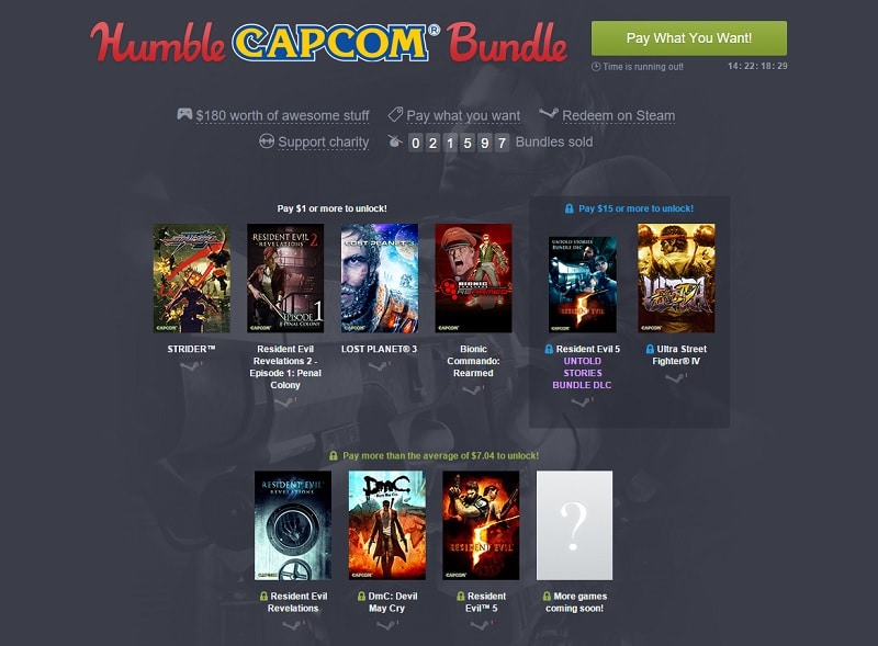 Humble Bundle: Capcom's Super Turbo HD Remix Bundle Offers Resident Evil  and Devil May Cry, and Some Newer Titles As Well - mxdwn Games