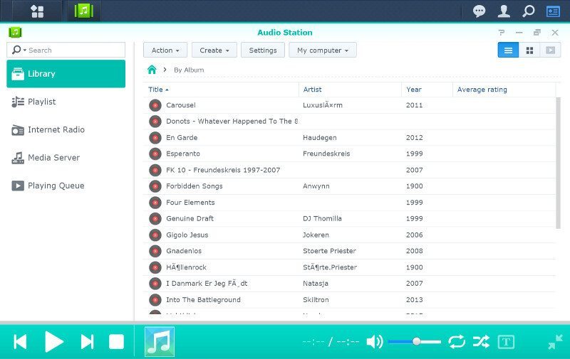 ue music library for synology