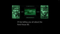 MGS Codec Ford Advert