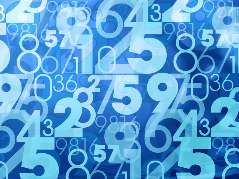 blue abstract numbers background