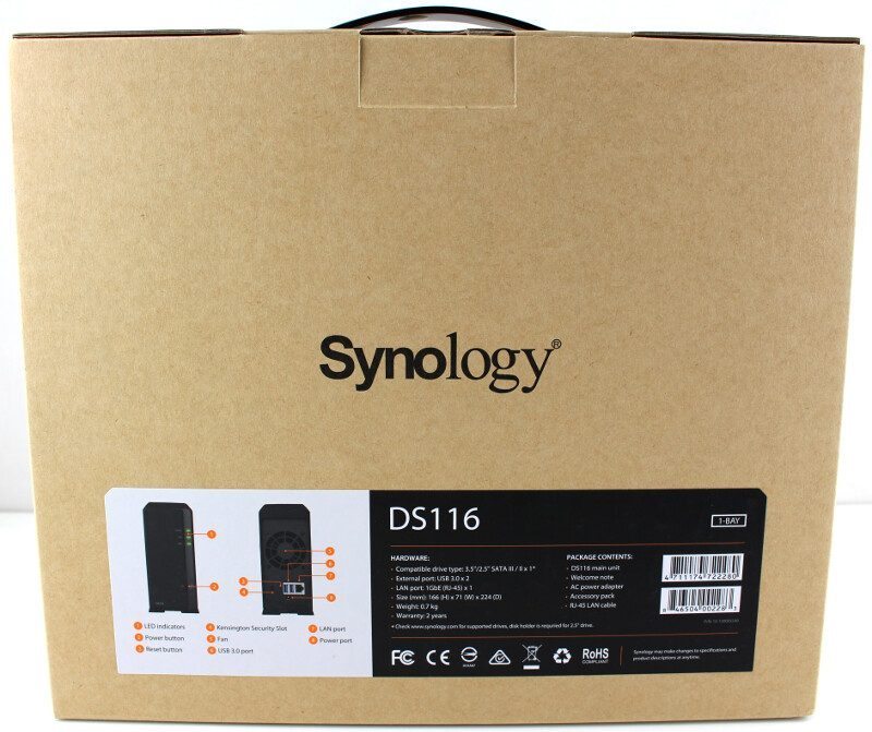 Synology_DS116-Photo-box rear