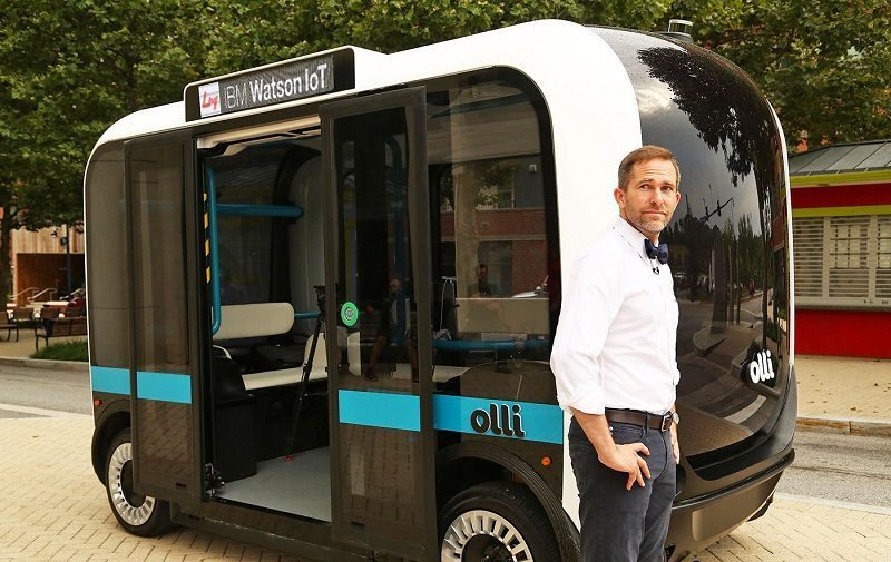 This 3D-Printed Electric Bus Can Drive Itself
