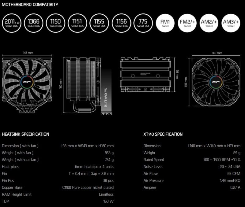 cryorig-h5-specifications