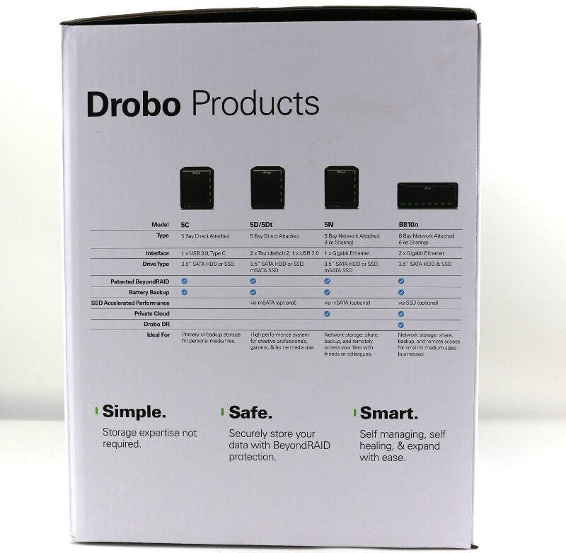 Drobo 5C Photo box side