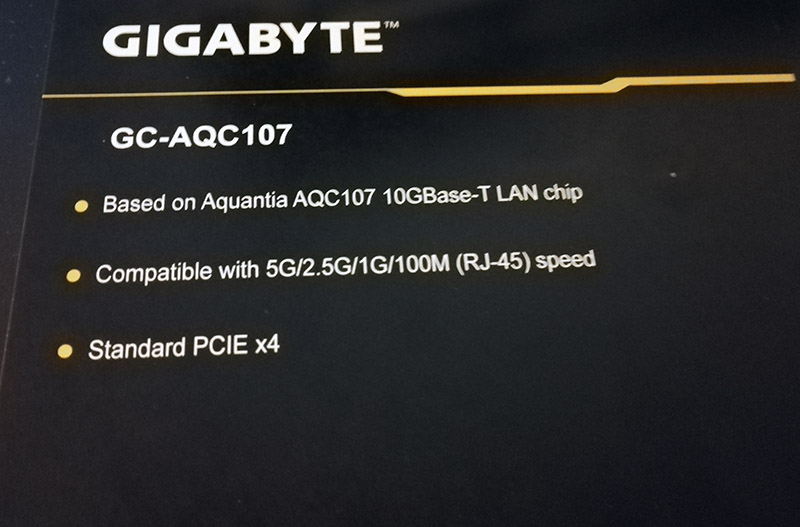 Gigabyte Showcases AQC-107 Networking Controller and OC Touch Panel