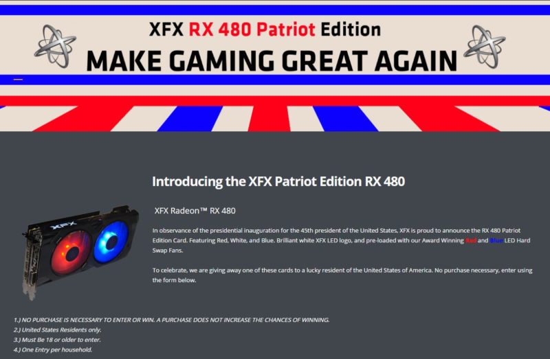XFX RX 480 Patriot Edition