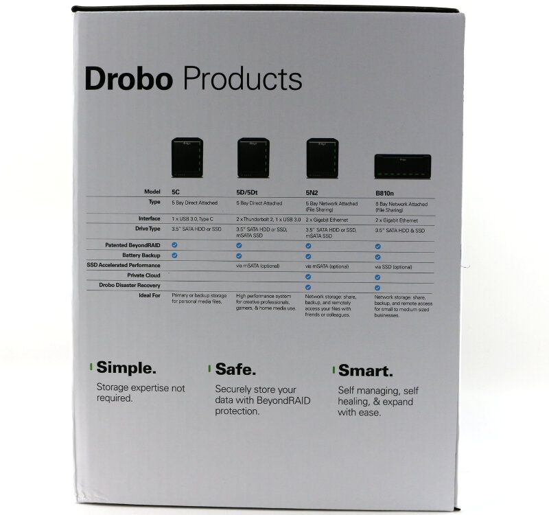 Drobo 5N2 Photo box side