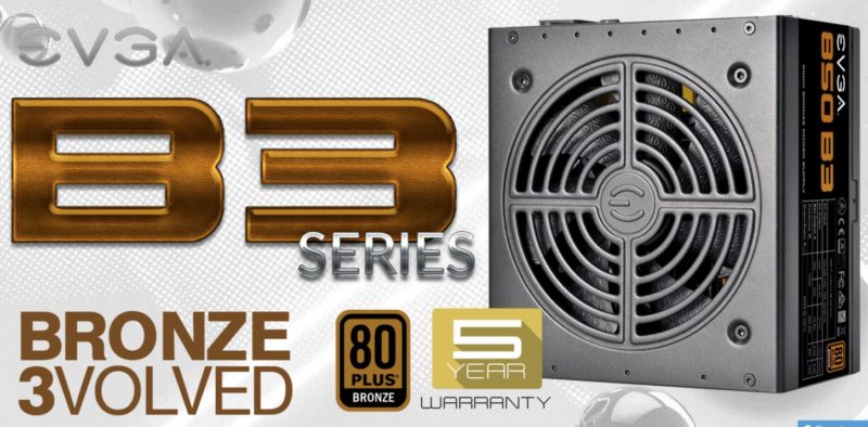 EVGA Release New B3 Series Power Supplies