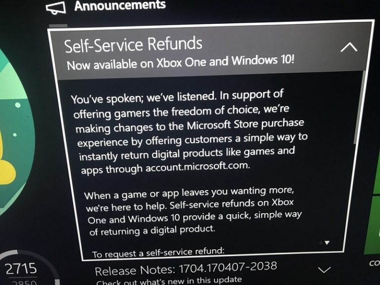 Microsoft Starts Refund Service for Xbox One and Windows 10 Games | eTeknix