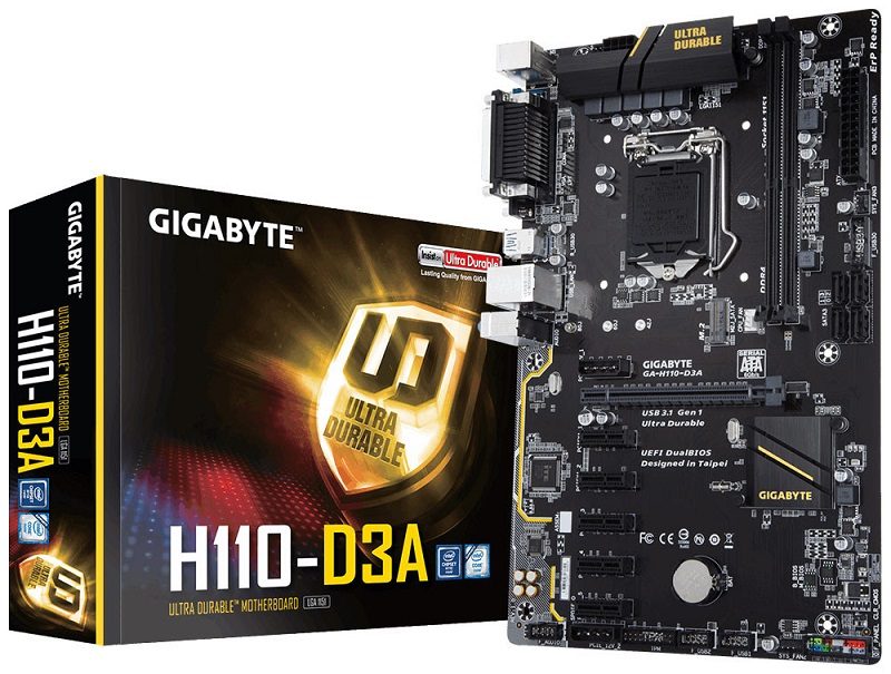 GIGABYTE Releases New H110-D3A Motherboard for Mining
