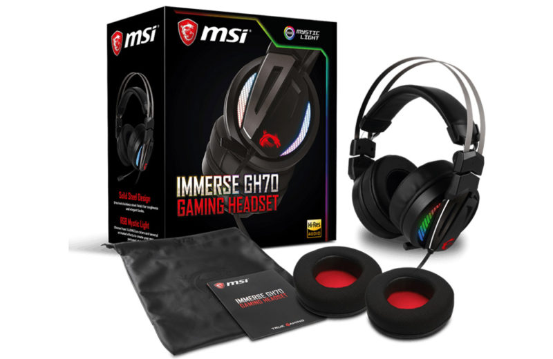 MSI Immerse GH70 Gaming Headset Revealed