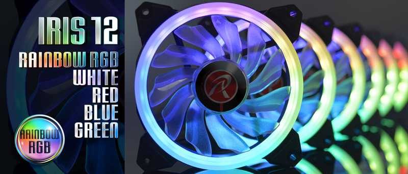 Raijintek Introduces Iris 12 Rainbow RGB Fan Series