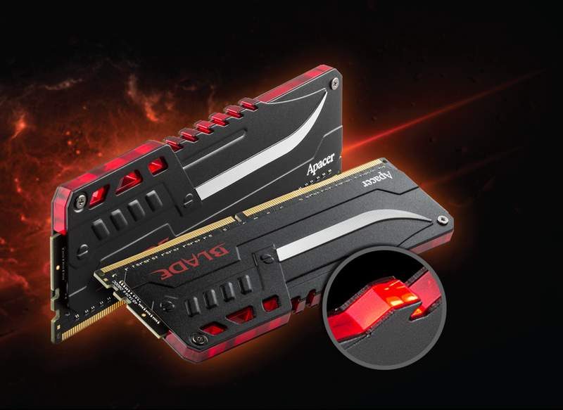 Apacer Announces Blade Fire DDR4 with LED Light