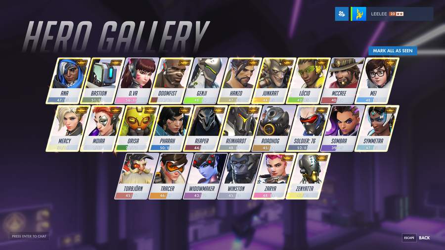 all overwatch characters