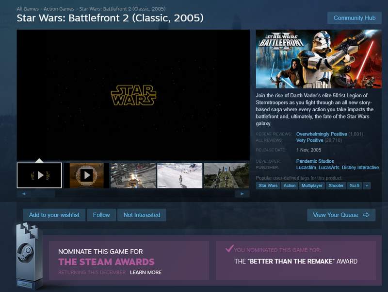 Star Wars: Battlefront 2 (Classic, 2005) on Steam