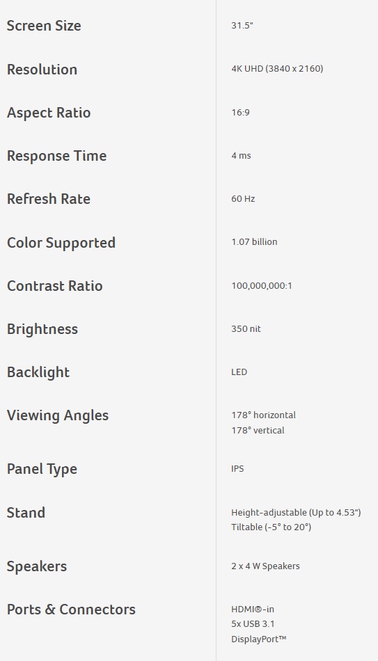 Acer ProDesigner PE320QK 4K UHD IPS Display Now Available