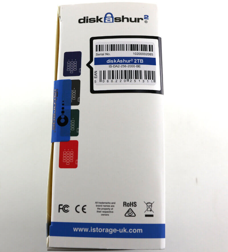 iStorage diskAshur2 2TB Photo box side 2