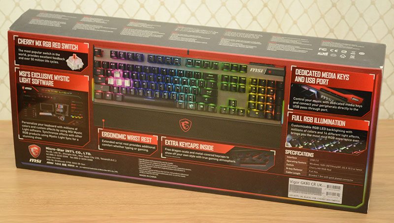 Msi Vigor Gk80 Mechanical Gaming Keyboard Review Eteknix