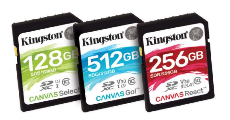 Kingston Announces Canvas Series SD and MicroSD Cards