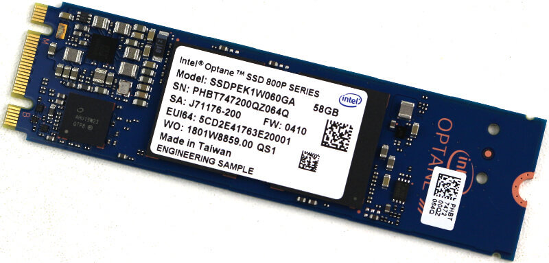 Intel Optane SSD 800P 58GB Photo view top angle 1