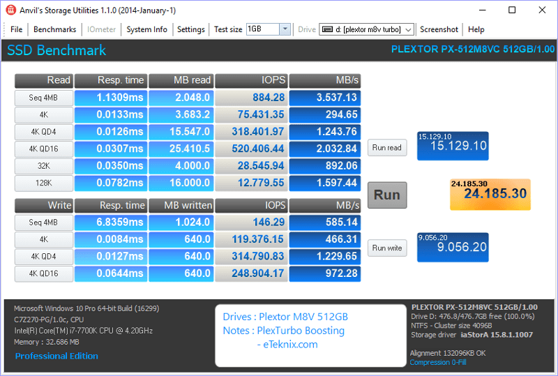 plextor software utilities to test ssd