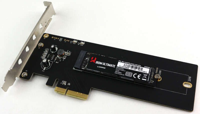 GOODRAM IRDM Ultimate 240GB Photo view top card with drive