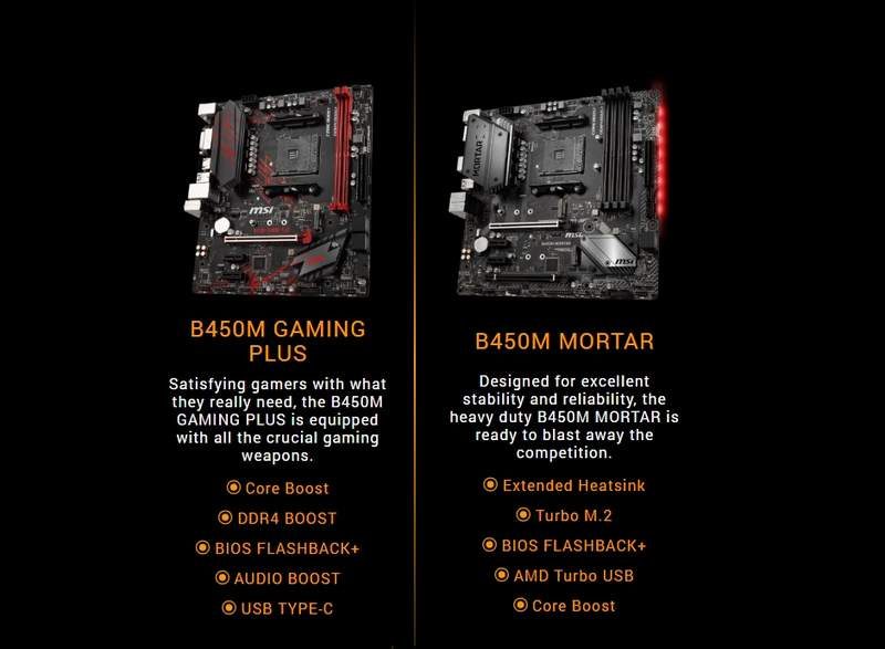 MSI Introduces New Line of B450 Chipset Motherboards