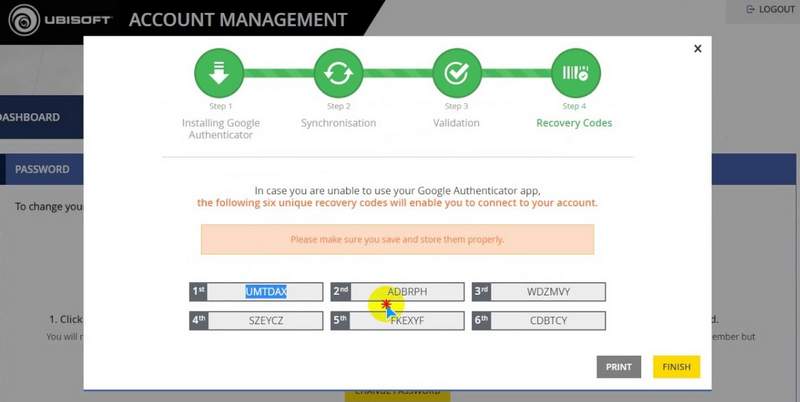 google authenticator ubisoft