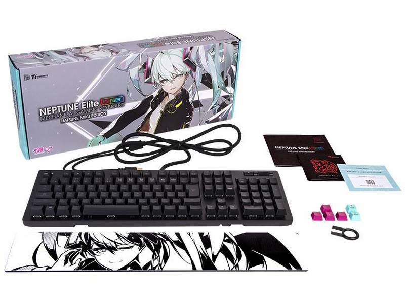 Tt eSports Debuts Hatsune Miku Neptune Elite RGB Keyboard