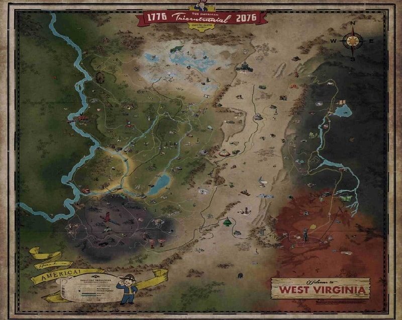 Fallout 76 Full World Map Details Are Revealed eTeknix