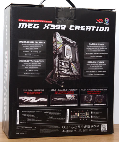 Visual Inspection - The MSI MEG X399 Creation Motherboard Review: The New  16-Phase Shark In Town