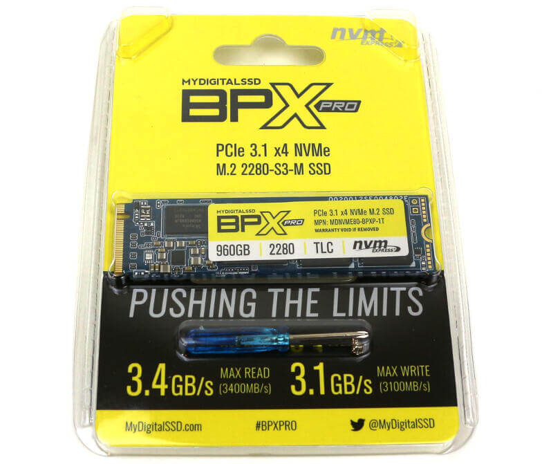 MyDigitalSSD BPX Pro 1TB Photo box top