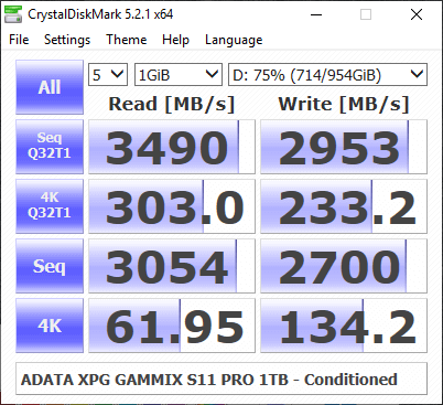 GAMMIX S11 PRO 1TB M.2 NVMe SSD Review