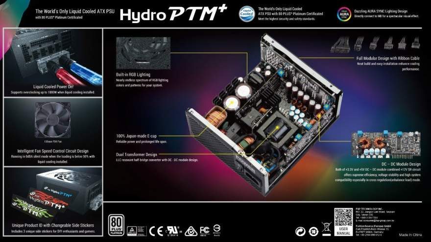 FSP Launches Liquid-Cooled Hydro PTM+ 850W Power Supply
