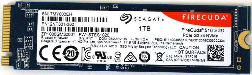 Seagate FireCuda 510 SSD 1TB Photo view rear