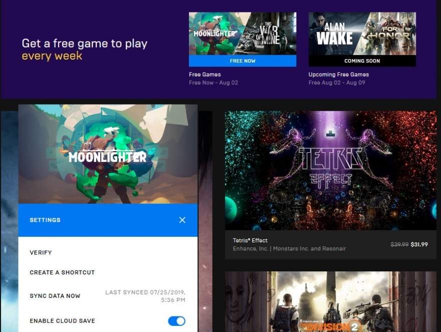 Epic Games Store Enables Cloud Saves for Moonlighter, This War of