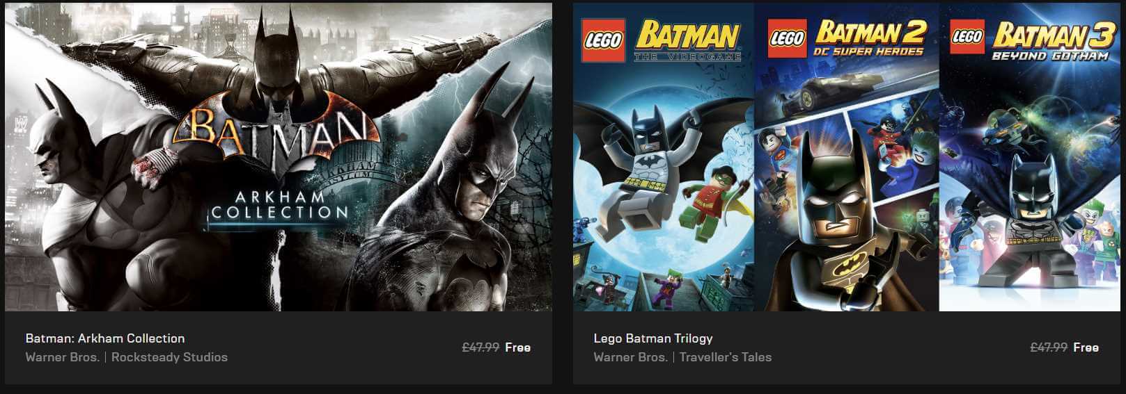 6 jogos grátis do Batman até 26/09 – Batman Free Week – Loja Epic Games