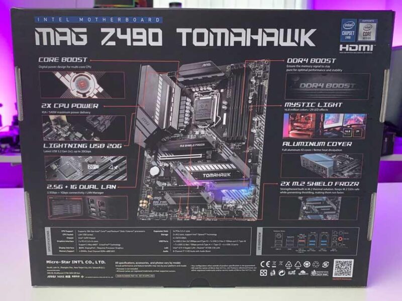 Msi z490 tomahawk настройка биоса