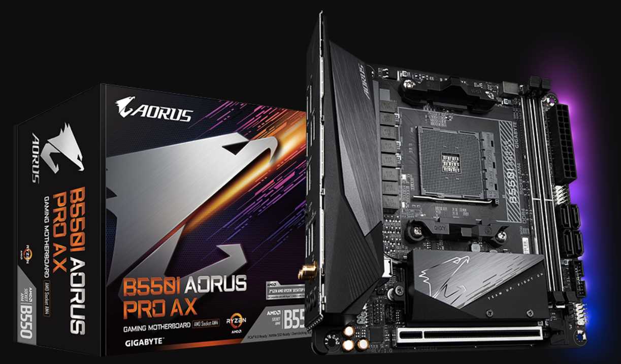 Mini-ITX GIGABYTE B550I AORUS PRO AX-