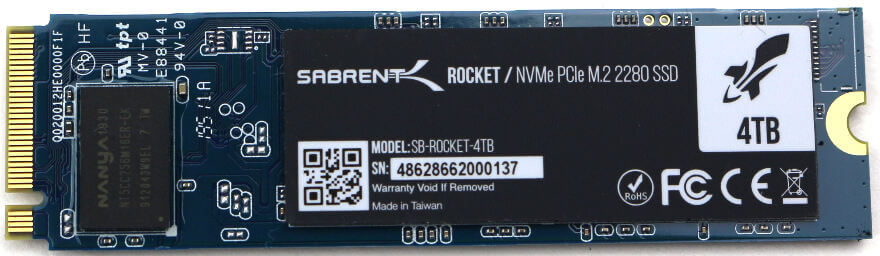 Sabrent Rocket 4TB Photos view bottom