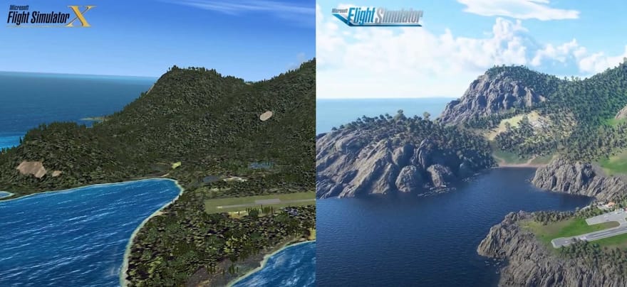 Microsoft Flight Simulator X vs Microsoft Flight Simulator 2020 Graphics  Comparison Video