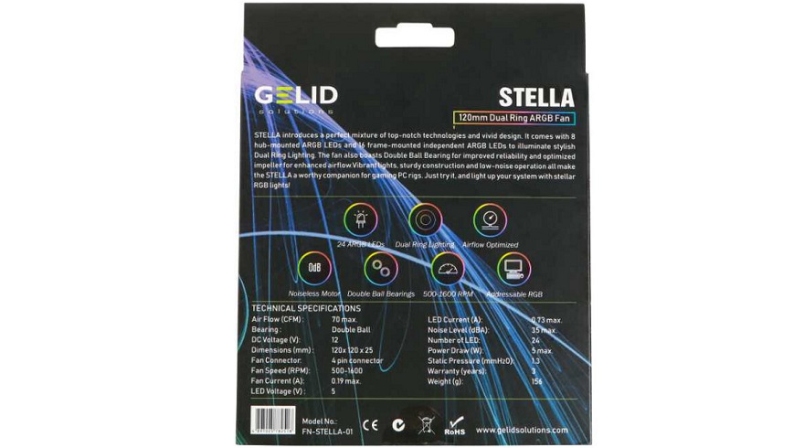 GELID Stella Dual-Ring ARGB Fans