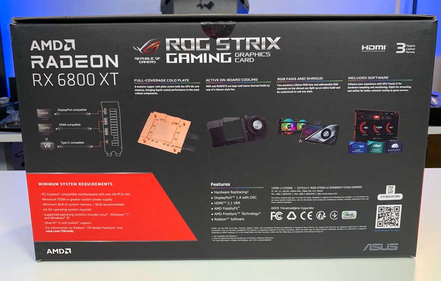 ASUS ROG STRIX LC RX 6800 XT GAMING OC Specs